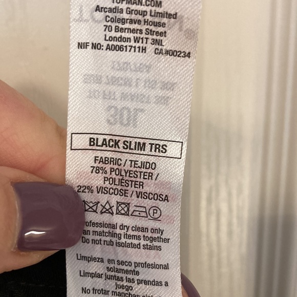 Topman EUC men’s black dress pants. 30 long. - Picture 7 of 7